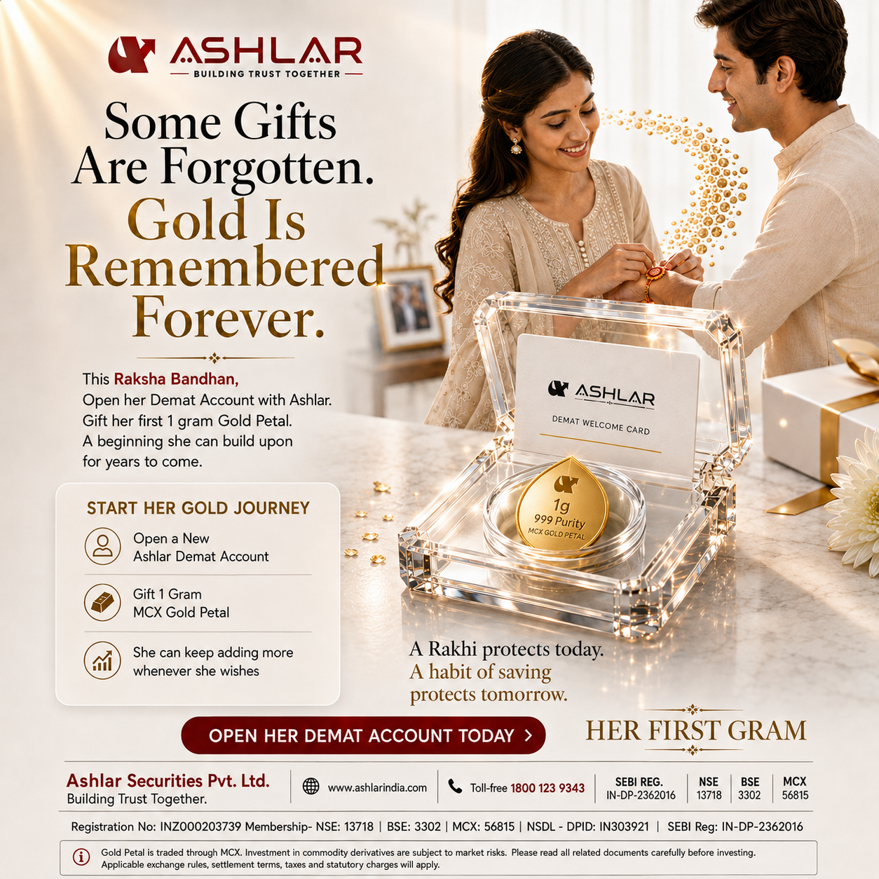 Raksha Bandhan Gold Gift - Her First Gram